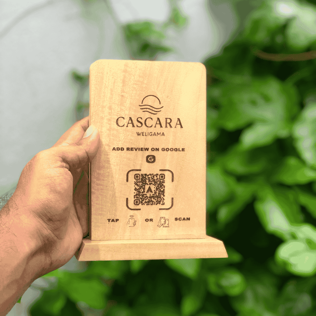 Google Review Wooden Stand