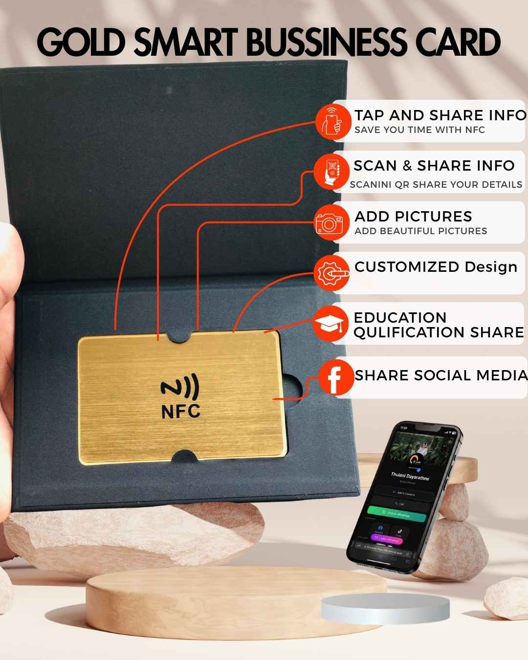 Gold Smart Business Card